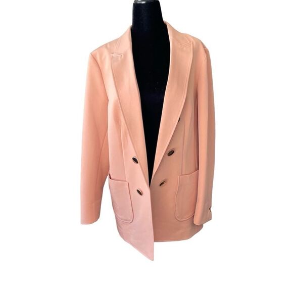 NWT ANN KLEIN Double Breasted Blazer (PERSIMMON) SZ L - Picture 1 of 14